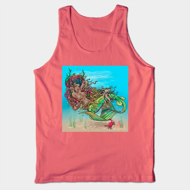 Mermaid Reva Prisma Tank Top by Mei.illustration